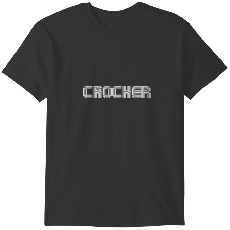 Crocker Name Family Retro 70S 80S Stripe Funny T-shirt