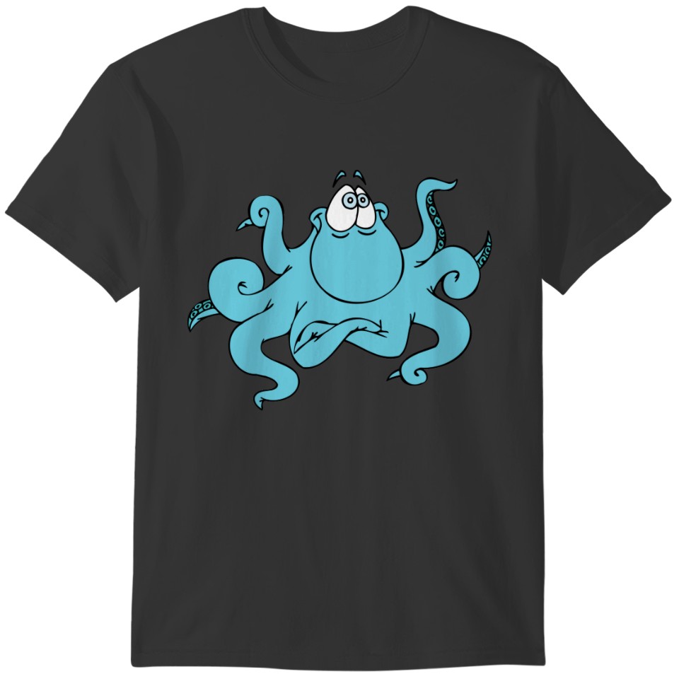 Cartoon Grinning Octopus T-shirt