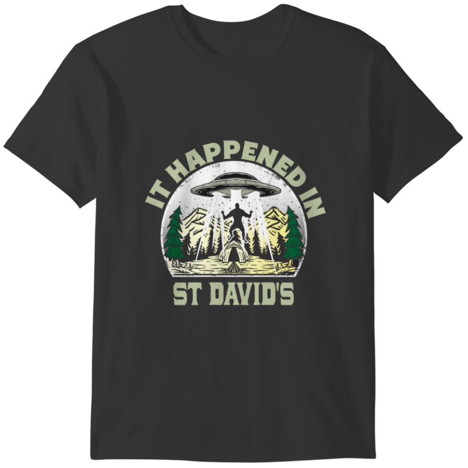 Alien UFO In st david's City T-shirt