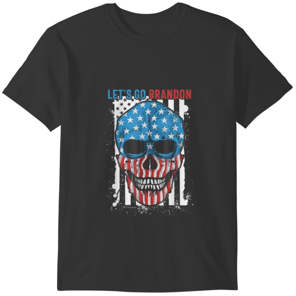 Lets Go Brandon Chant Conservative Vintage US Flag T-shirt