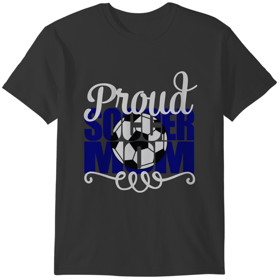 Proud Soccer Mom in Blue with "R" T-shirt