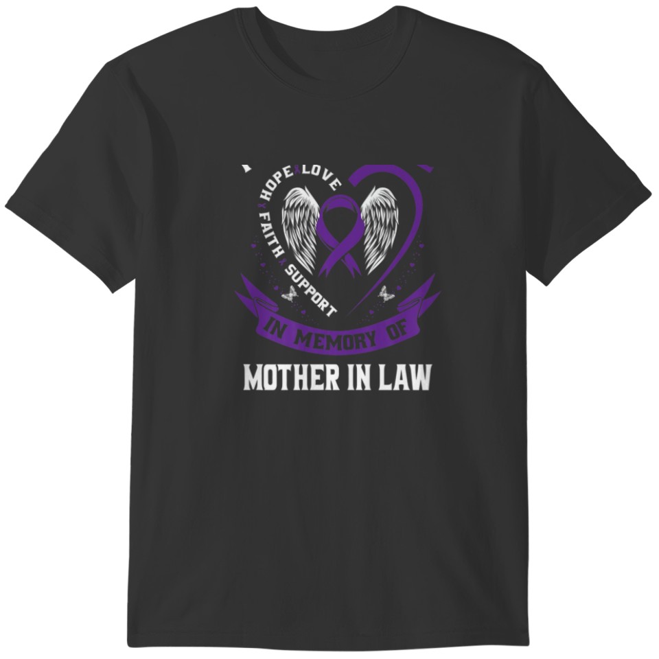 Purple In Memory Of My Mother In Law Alzheimers Ba T-shirt