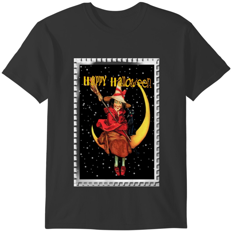 Nostalgic Halloween Good Witch and her Cat T-shirt