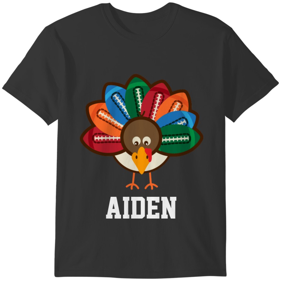 Baby Boy 1st Thanksgiving Football Turkey T-shirt