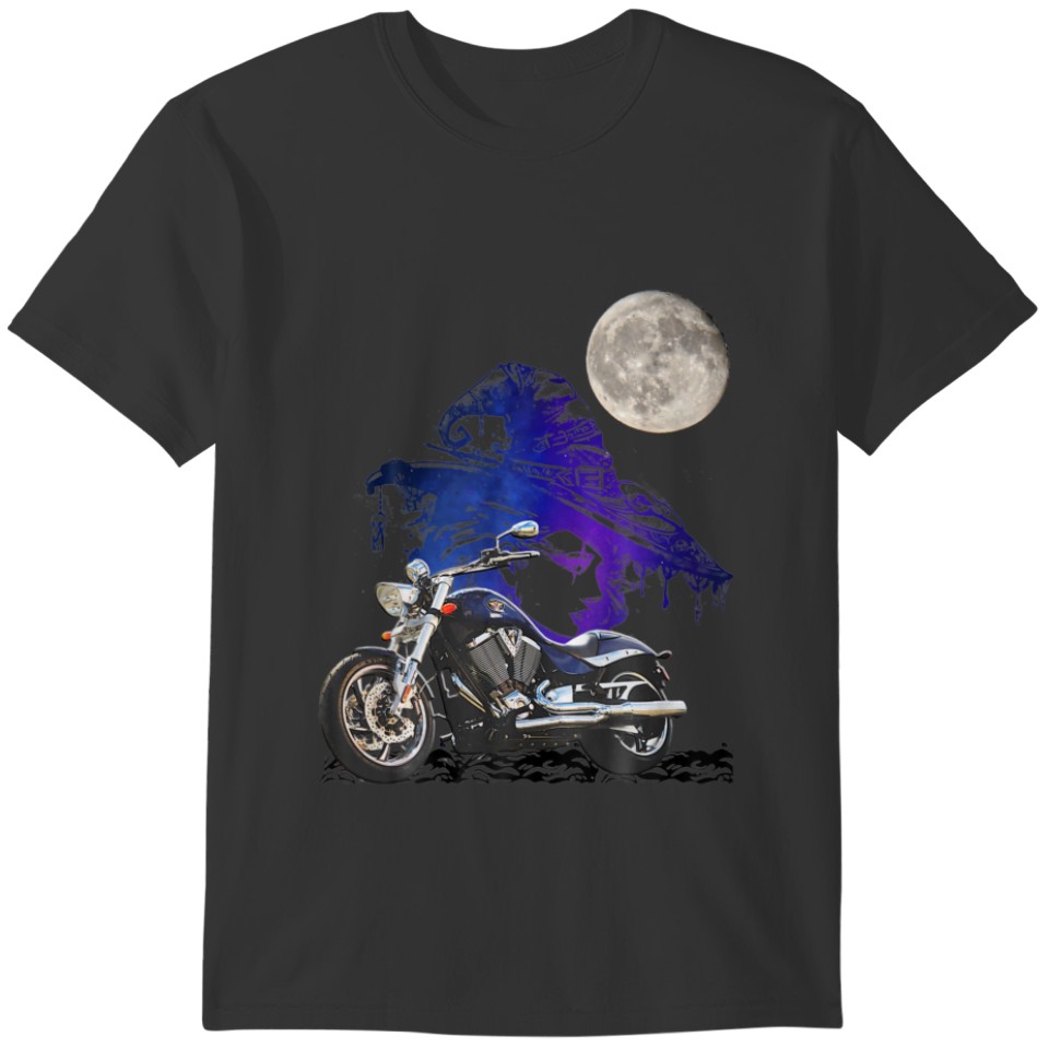 Funny Motorcycle Rider Bikers Vintage Girls Wo T-shirt