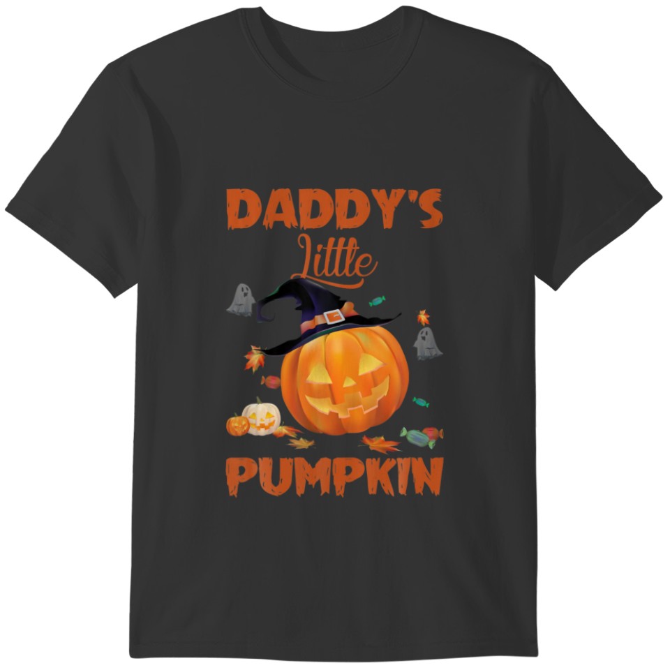 Daddy's Little Pumpkin Funny Halloween Family Matc T-shirt
