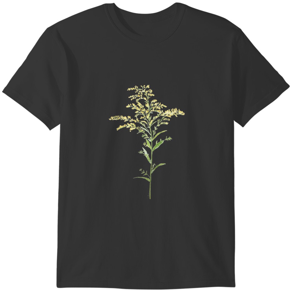 yellow early goldenrod watercolor painting T-shirt