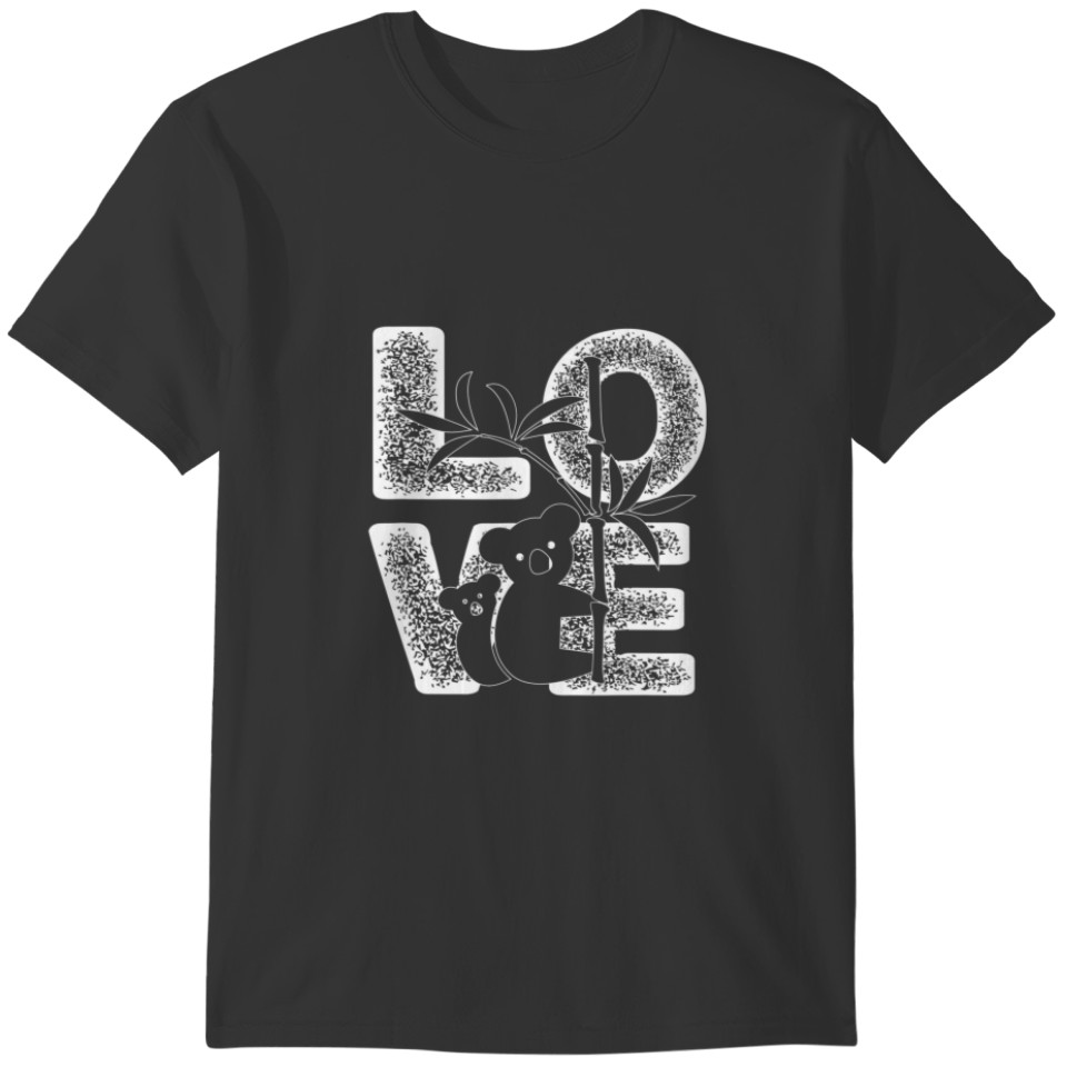 Cute I Love Koala Bear Theme Idea For Bears Lovers T-shirt
