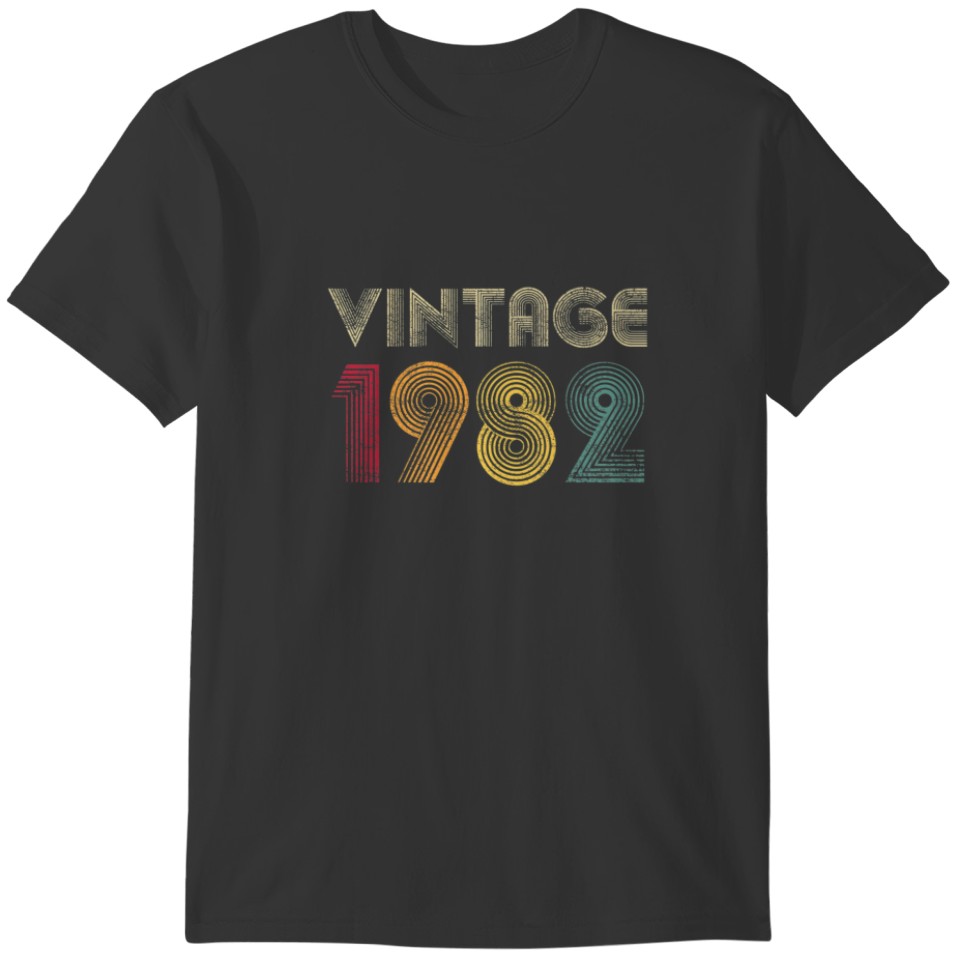 1982 Gift For 40Th Birthday 40 Years Old Vintage M T-shirt