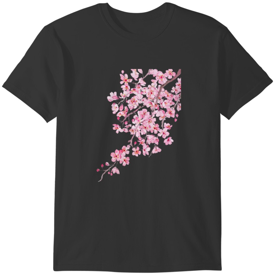 pink cherry blossom watercolor 2020 T-shirt