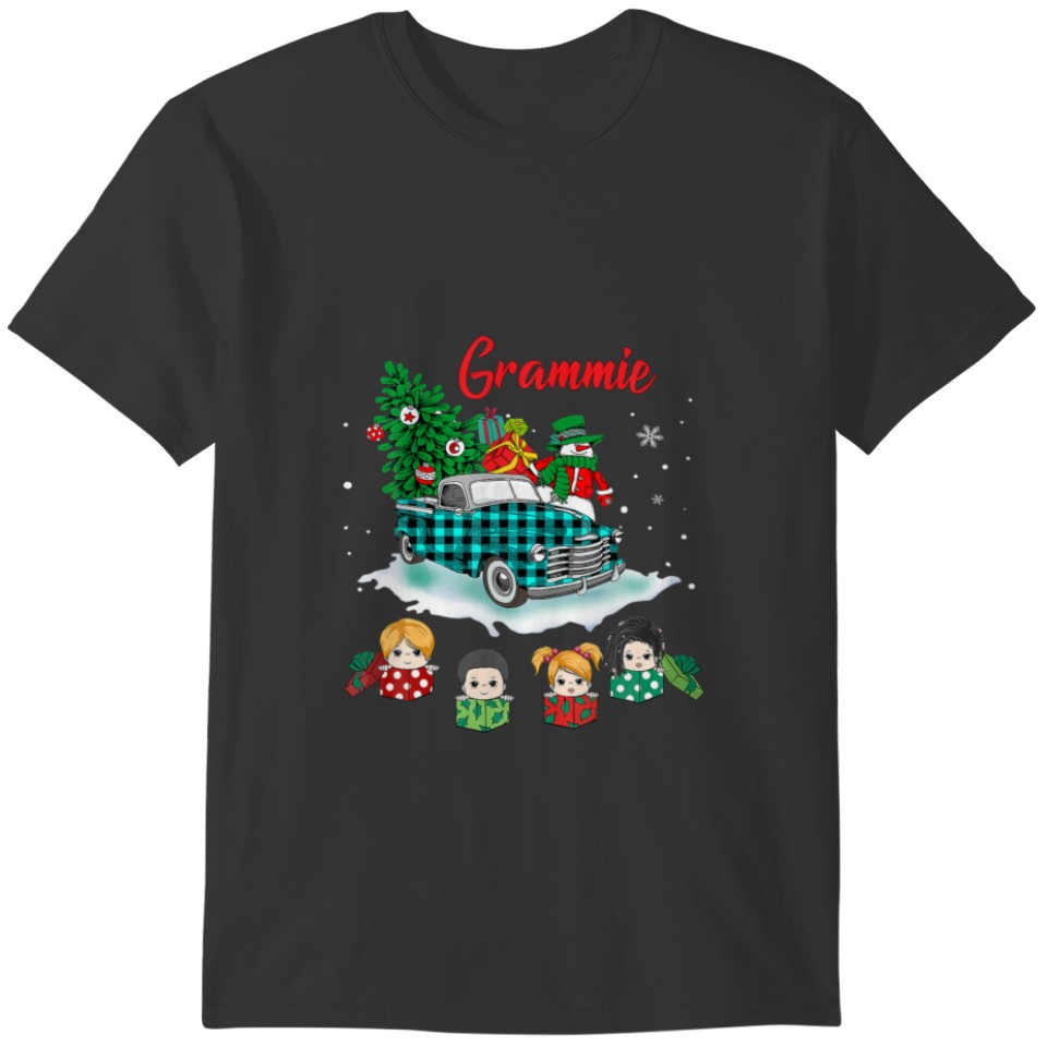 Christmas Grammie Christmas Tree Green Truck Cute T-shirt