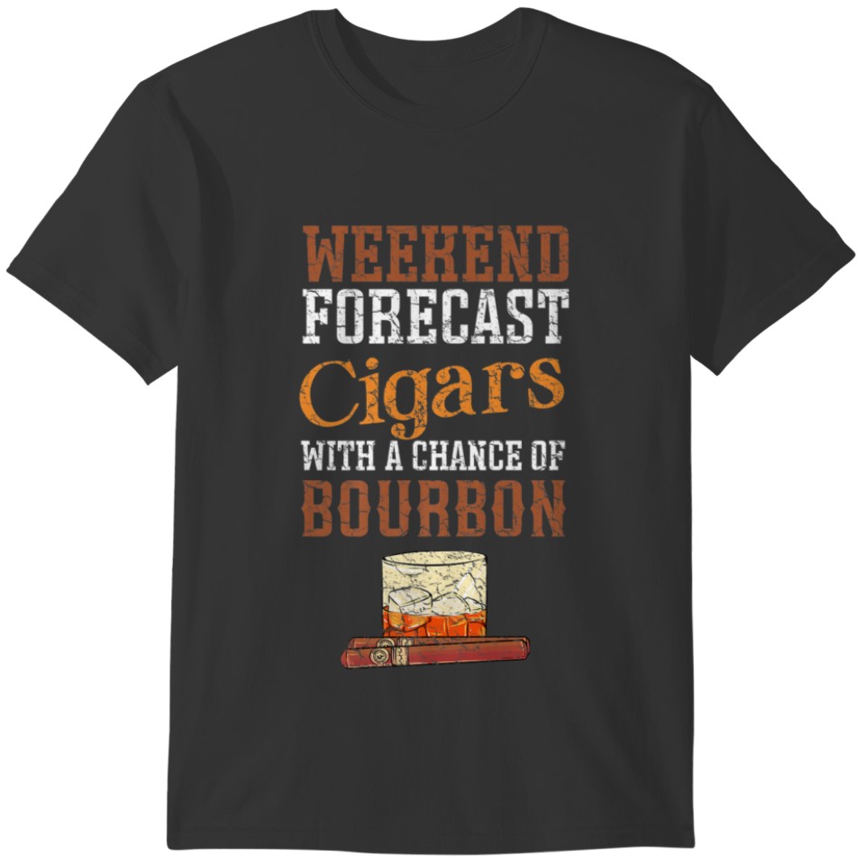 Cuban Cigar and Bourbon Whisky Lovers Gift T-shirt