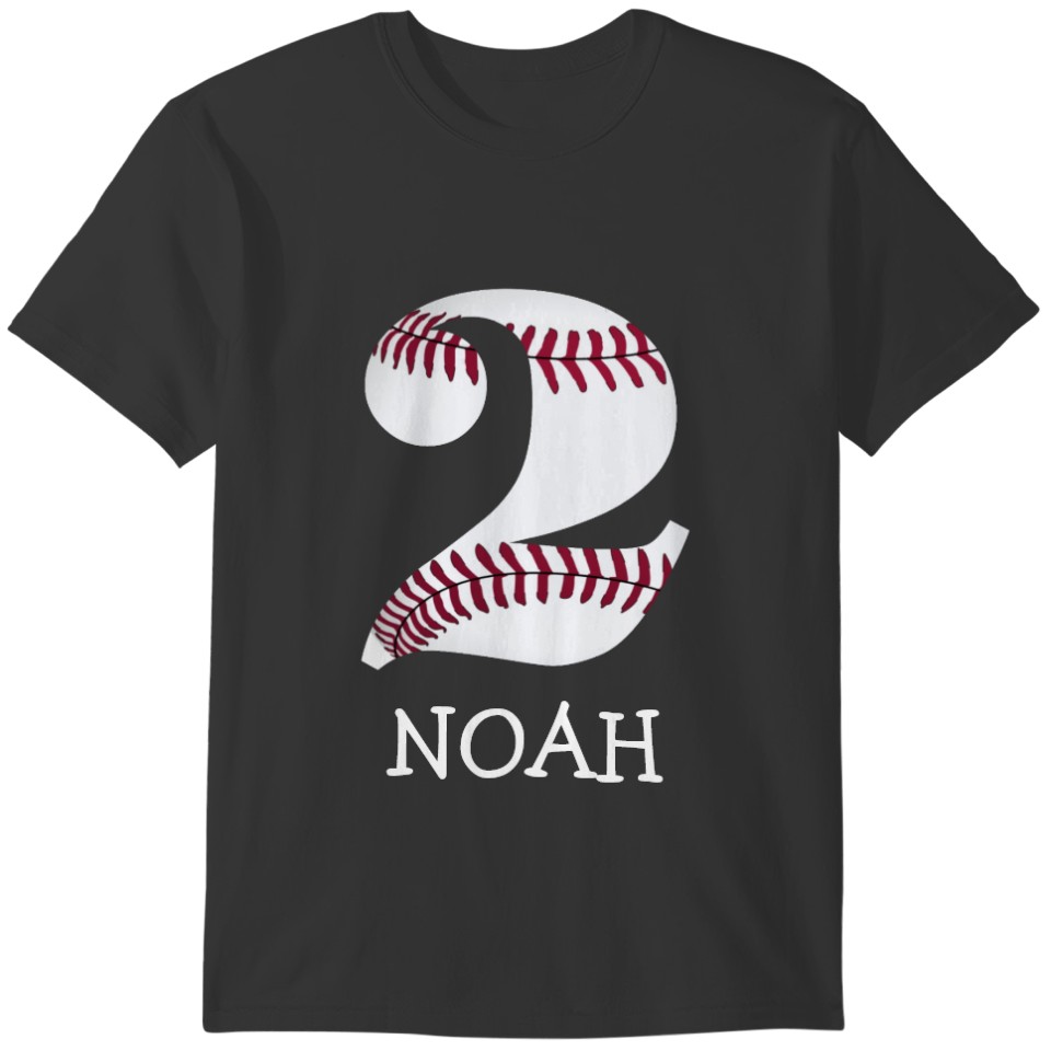 Customizable birthday baseball  for 2 yr old T-shirt