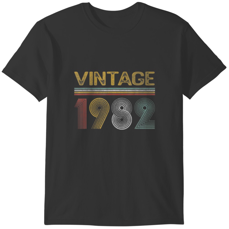 Vintage 1982 40Th Birthday Gift Men Women Retro 40 T-shirt