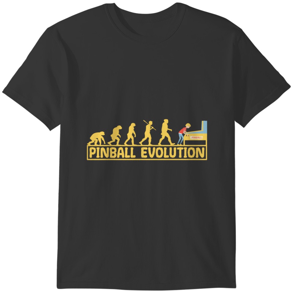 Pinball machine Arcade Evolution Retro Funny T-shirt