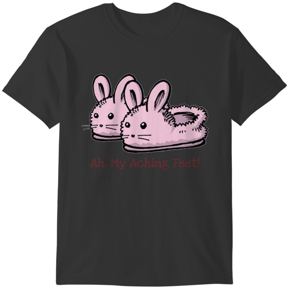 Cute, Comfy Pink Bunny Rabbit Slippers Personalize T-shirt