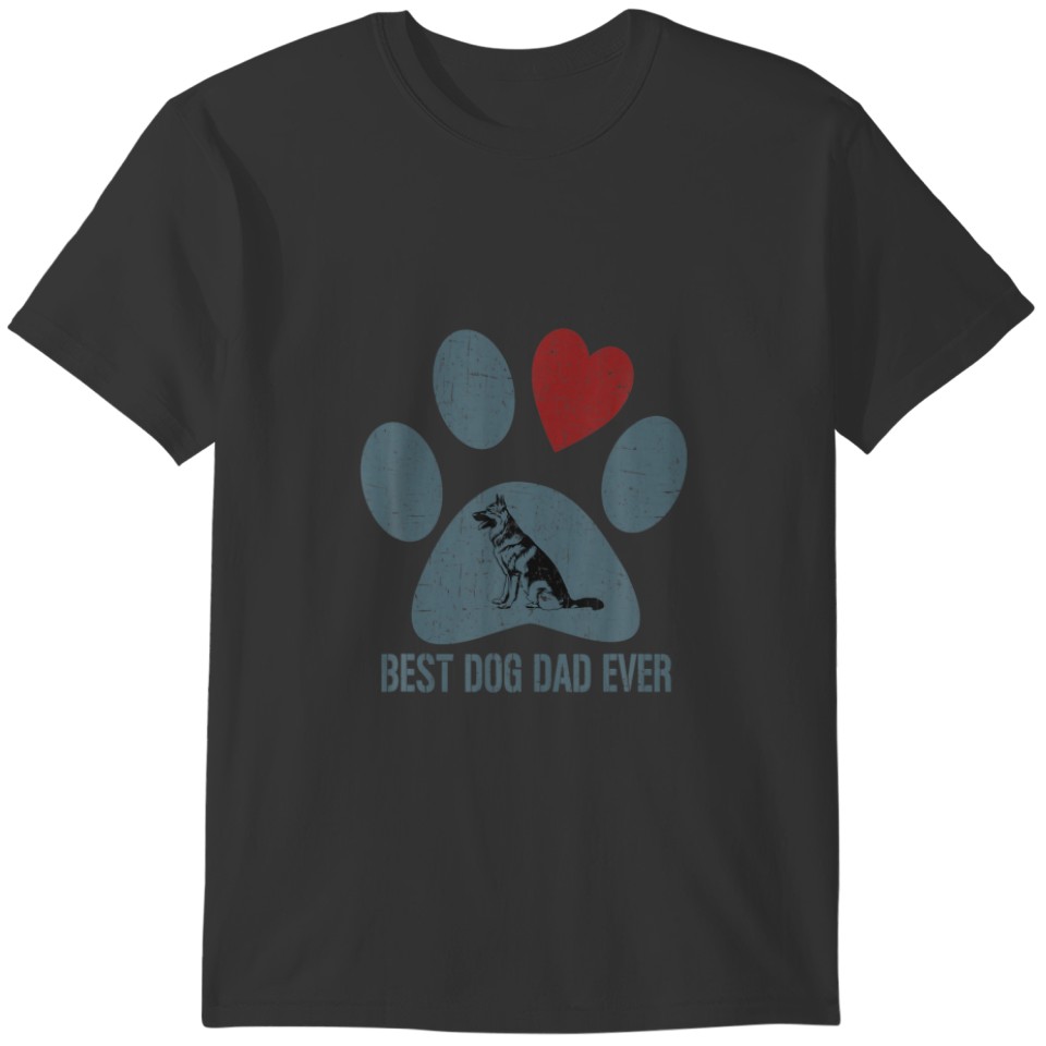 Best Dog Dad Ever Vintage Dog Father's Day T-shirt