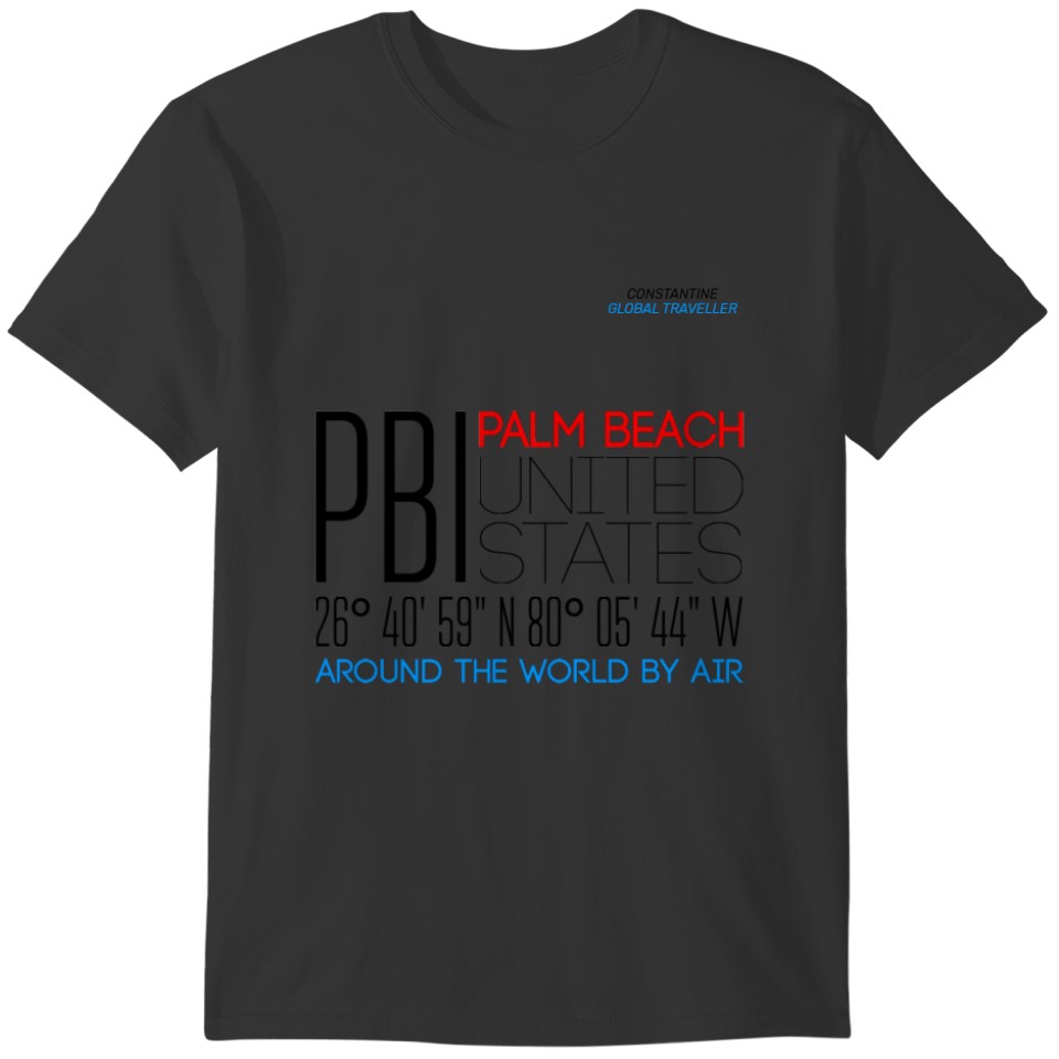 Palm Beach, United States Text Art T-shirt