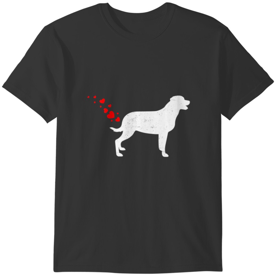 Valentines Day Love Hearts Rottweiler Dog Puppy Lo T-shirt