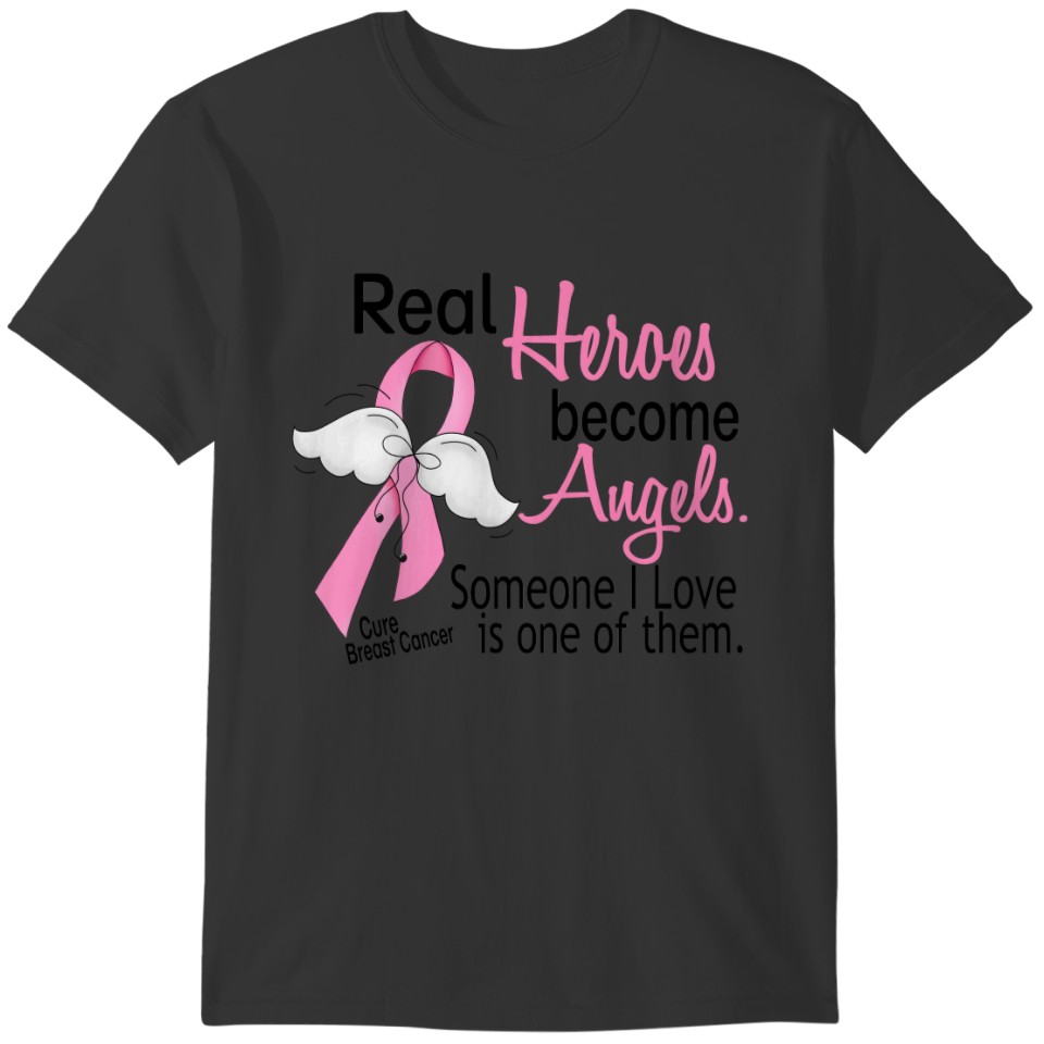 Heroes Become Angels Breast Cancer T-shirt