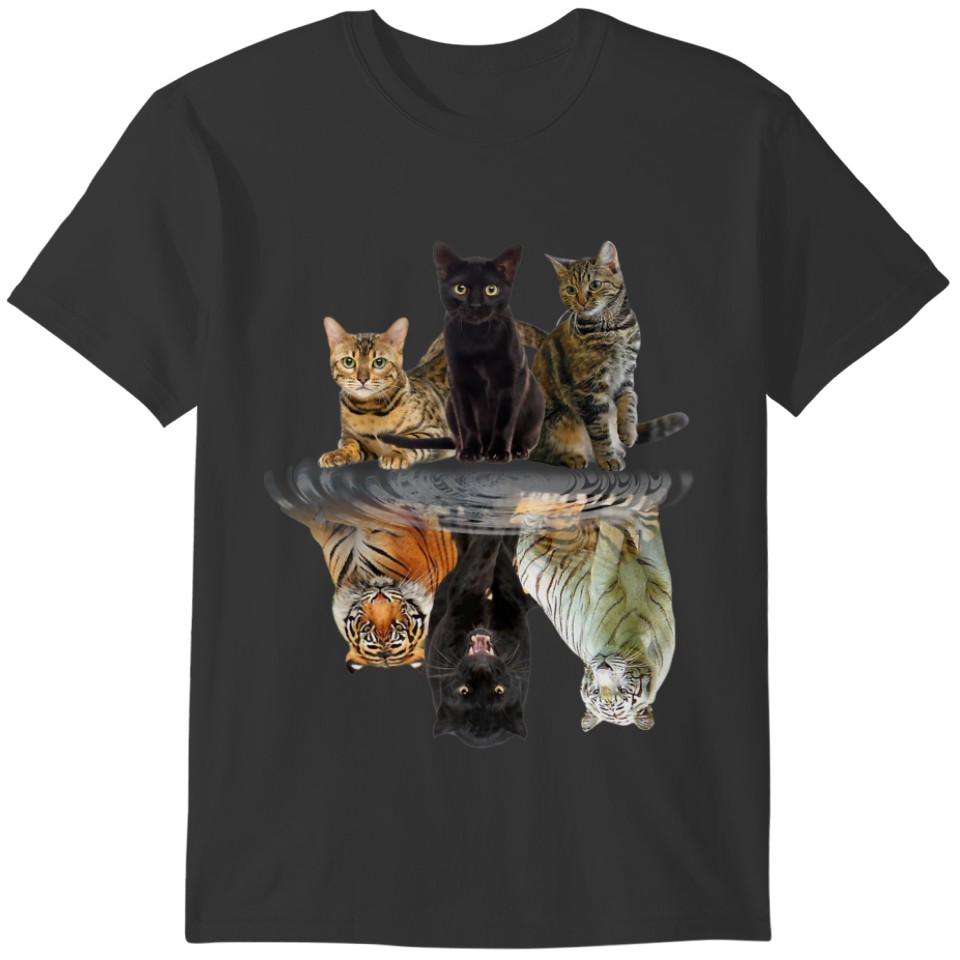 Cats Reflection Friend Cat Lovers Cute Tiger Sweat T-shirt