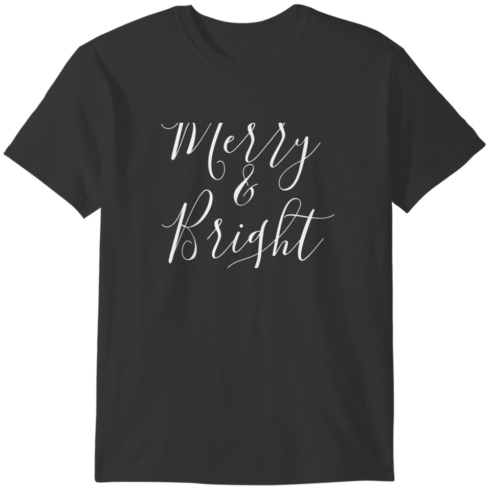 Merry and Bright Cute Christmas Holiday T-shirt