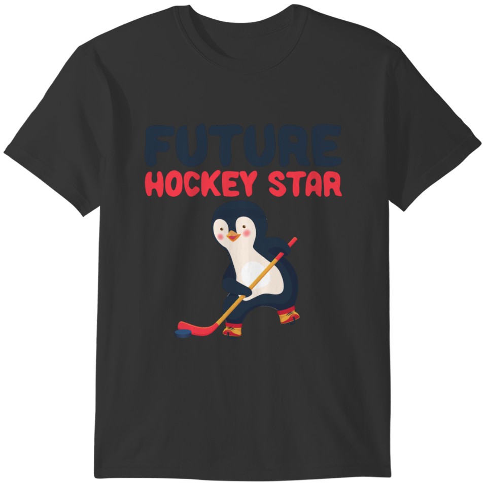 Future Ice Hockey Star Baby Boy Girl Penguin Plus Size T-shirt