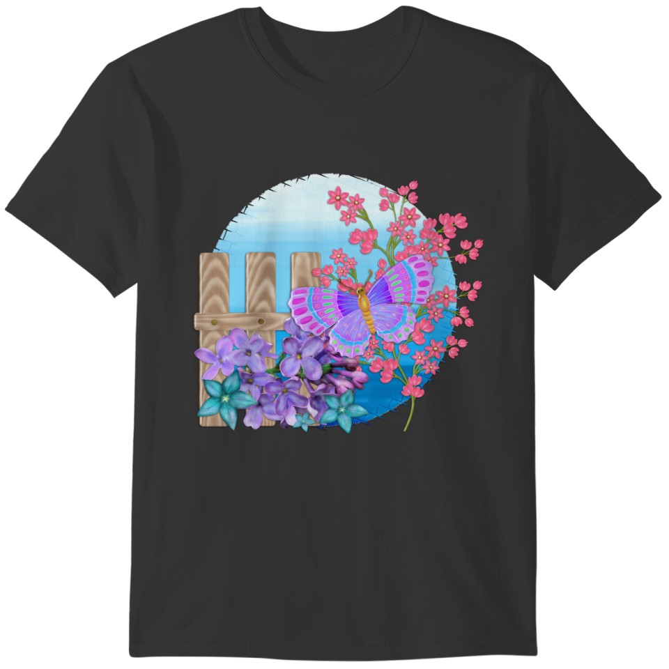 Butterfly Garden 3D Whimsey T-shirt