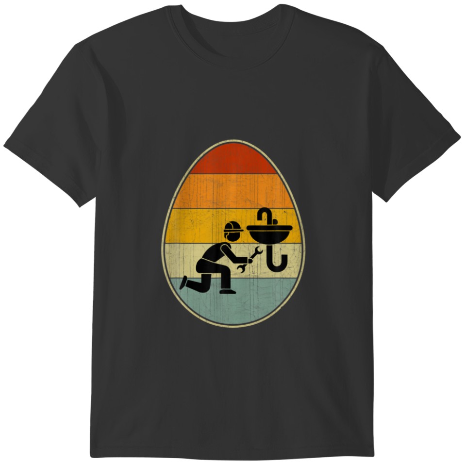 Retro Style Easter Egg Graphic Funny Easter Day Pl T-shirt