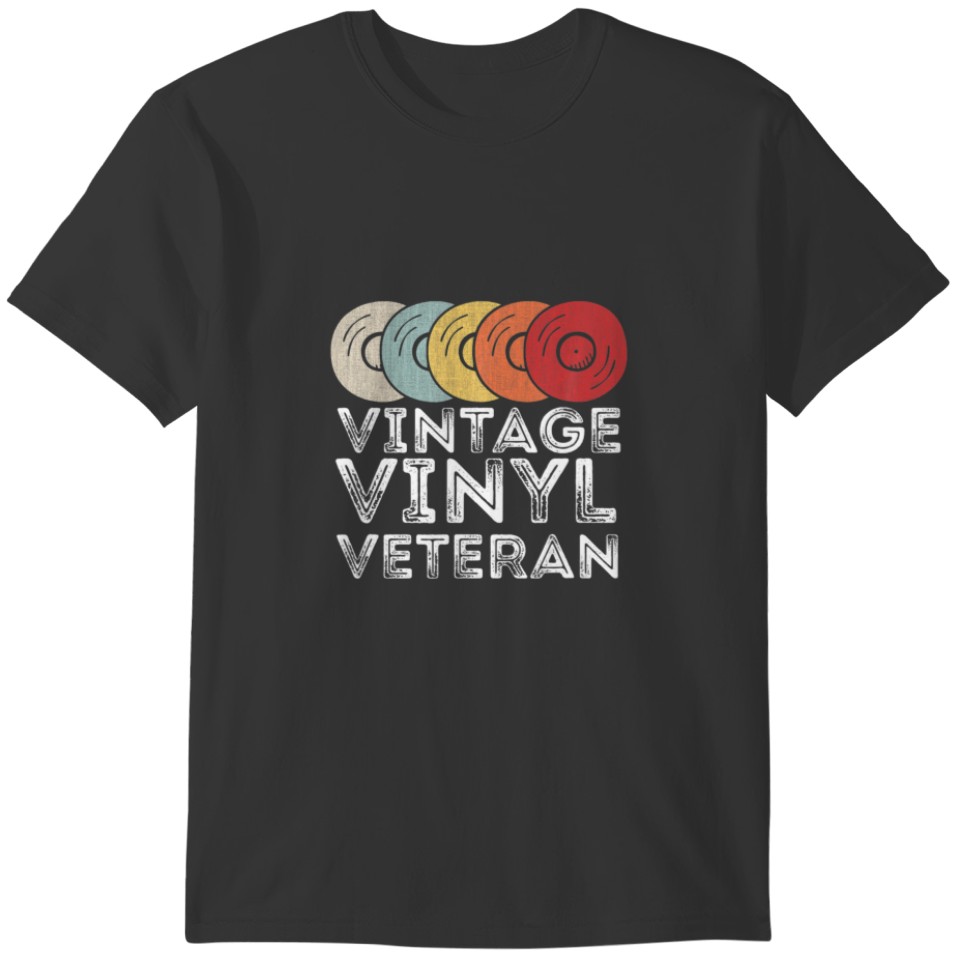 LP Disc, Vintage Retro Vinyl Veteran | Vintage Vin T-shirt
