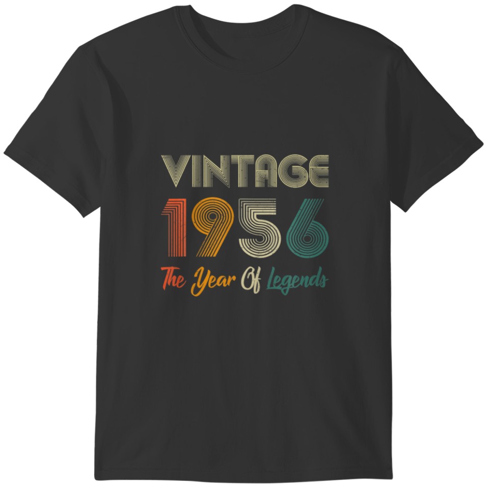 Vintage Retro 1956 64th Birthday Gifts 64 Years Ol T-shirt