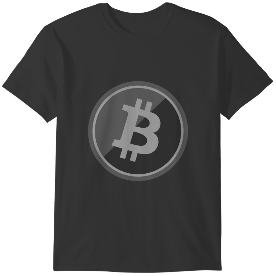 Bitcoin Icon cryptocurrency in Grey Colors T-shirt