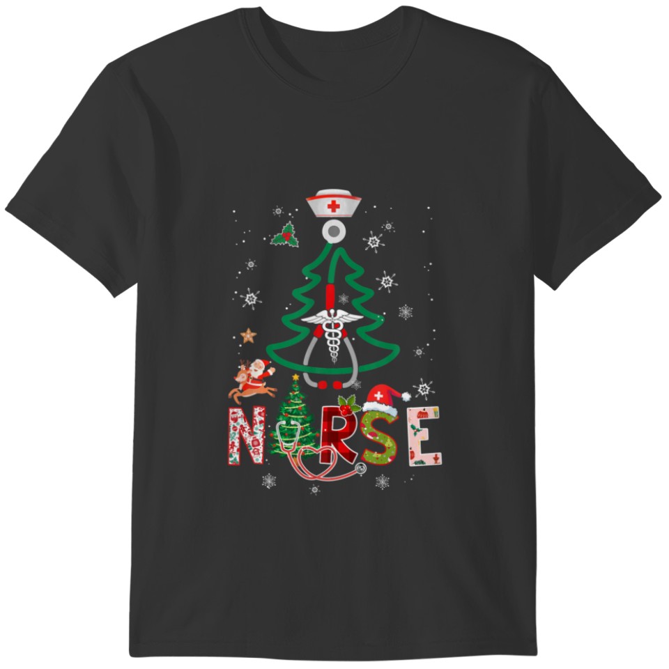 Christmas Candy Cane Work Of Heart | Women NP Fore T-shirt