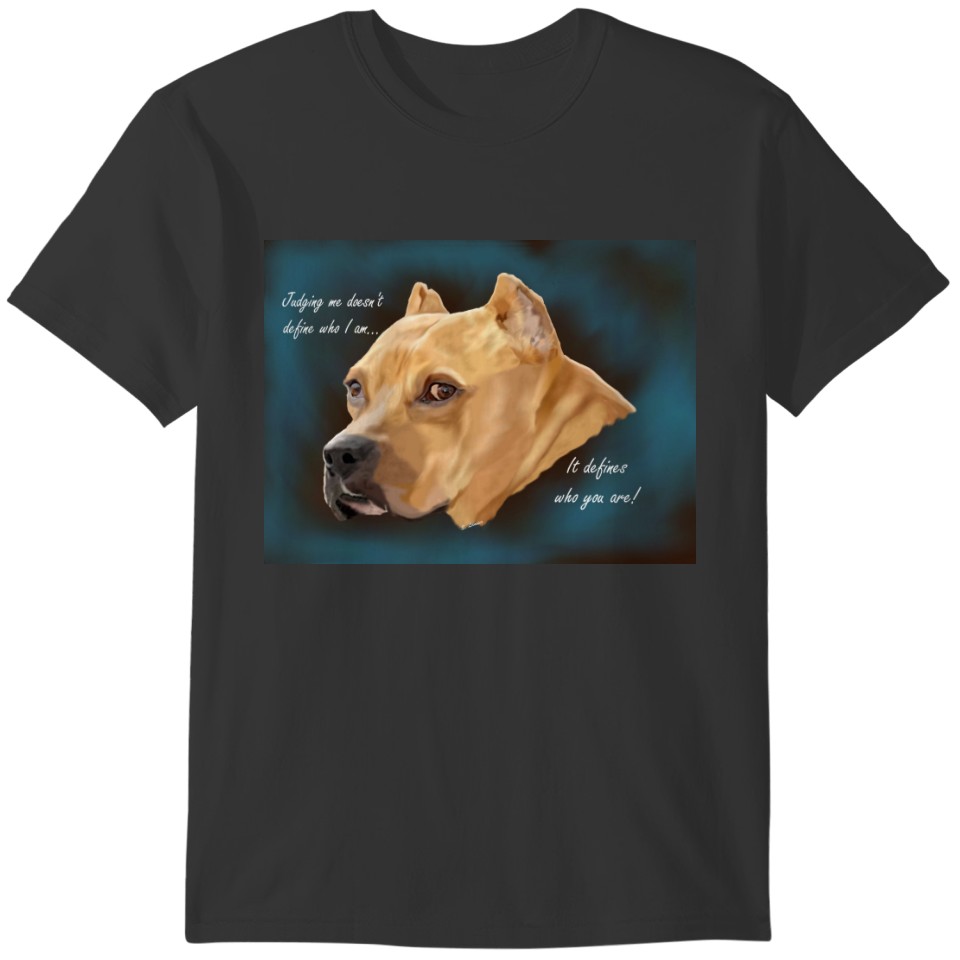 Red Pitbull Dog T-shirt