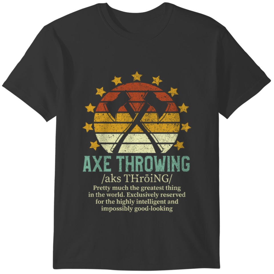 Axe Throwing Funny Fake Definition Hatchet T-shirt