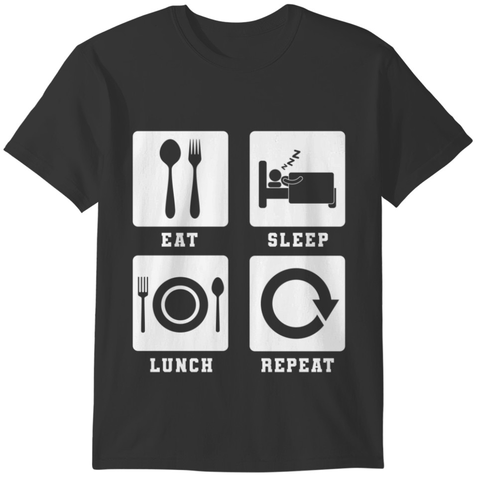 Lunch Lady Eat Sleep Lunch Repeat Lunch Lady T-shirt