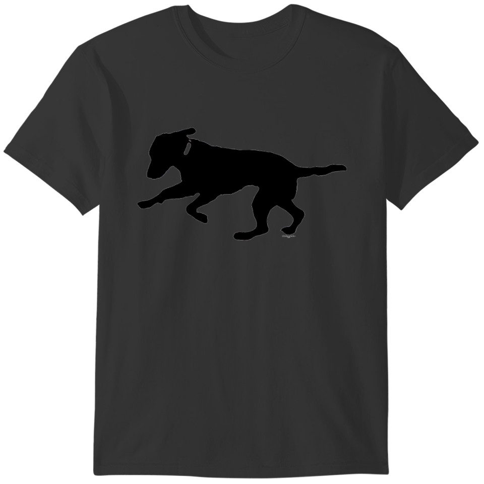 Women's hooded  playful black lab T-shirt