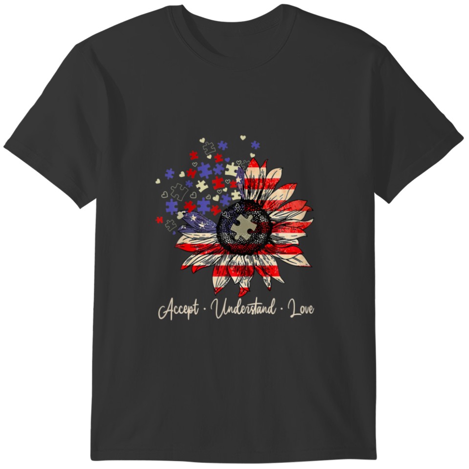Autism Awareness Accept Understand Love American S T-shirt