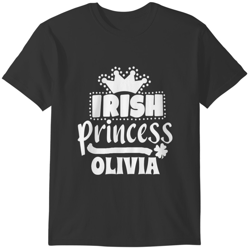 Irish Princess Crown Personalized Name T-shirt