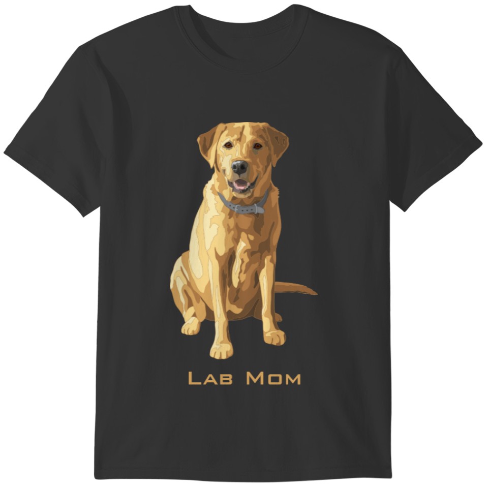 Lab Mom Yellow Labrador Retriever Dog T-shirt