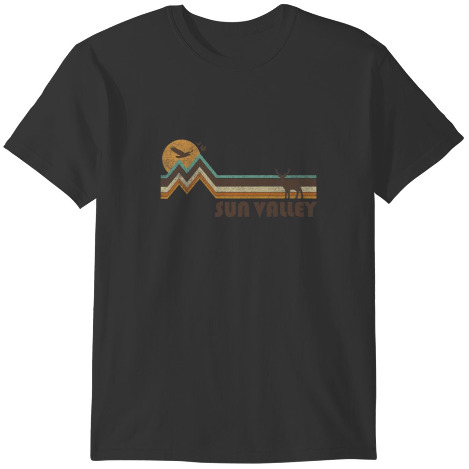 Sun Valley Idaho 70S 80S Retro Style Vintage Distr T-shirt