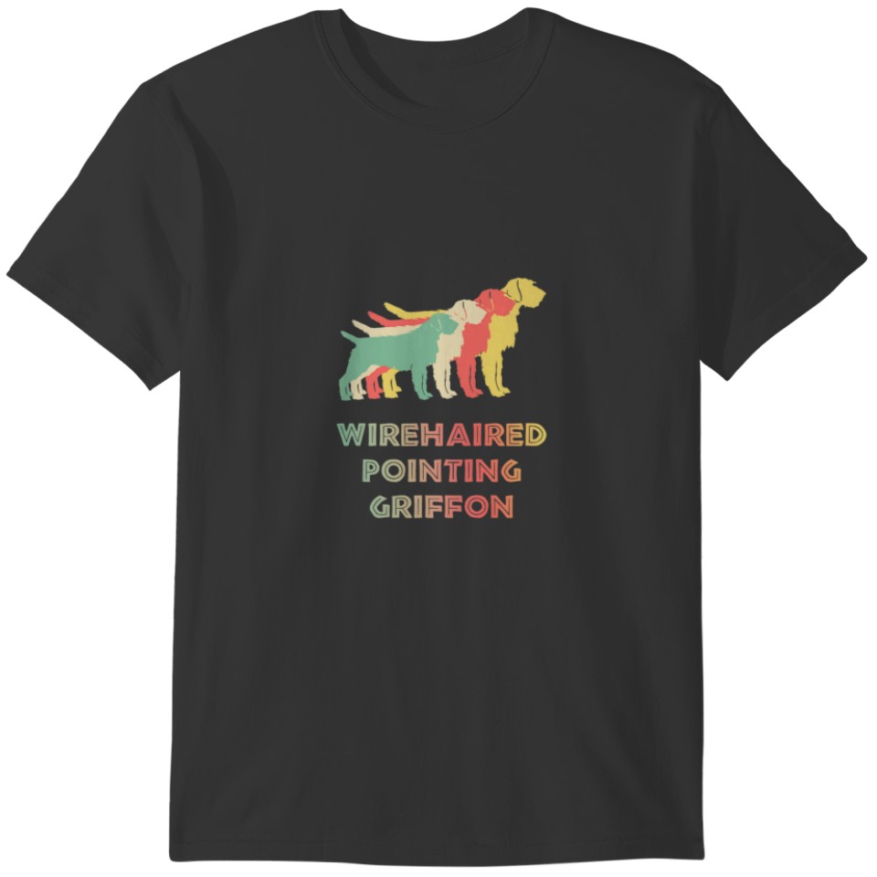 Retro Wirehaired Pointing Griffon Dog Mom Vintage T-shirt