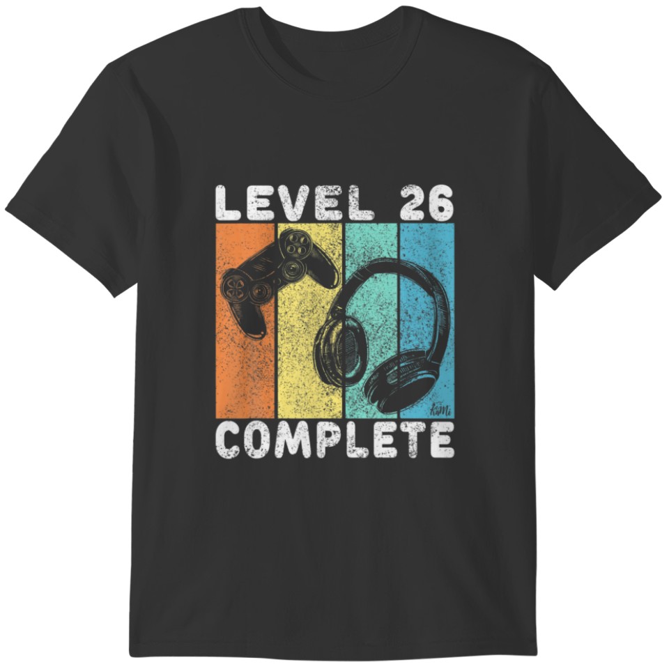 Mens 26Th Birthday Men Gaming T Level 26 Complete T-shirt