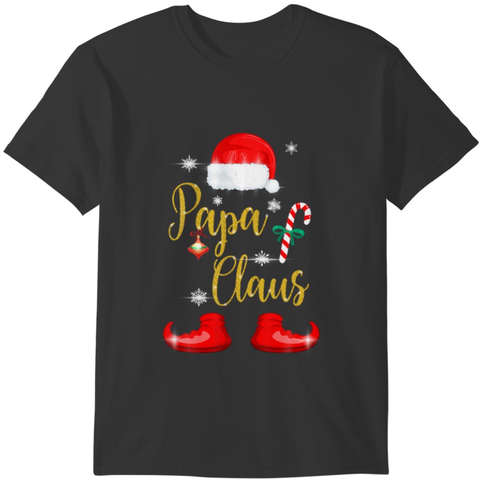 Papa Santa Claus Funny Matching Family Christmas P T-shirt