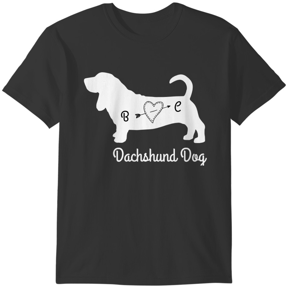Pocket dog Arrow Monogram Dachshund T-shirt