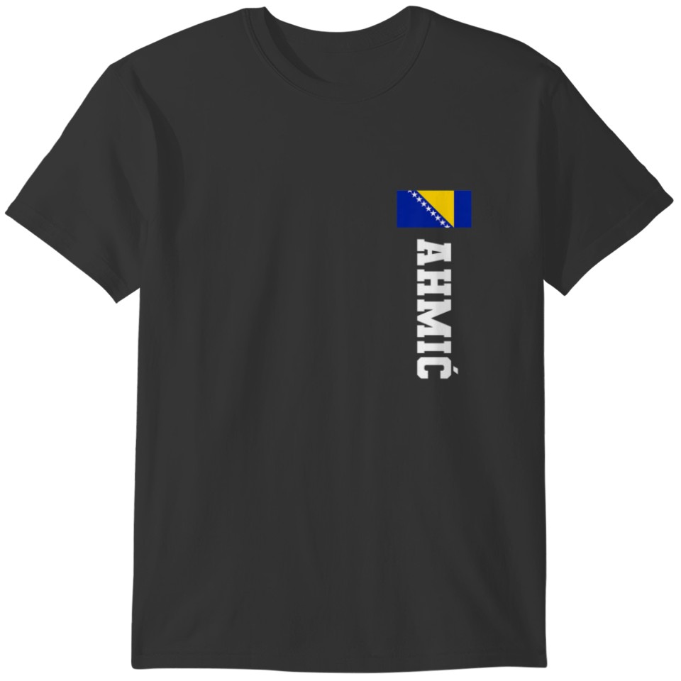 Ahmic Bosnia Flag Last Name Coat Of Arm Emblem Cre T-shirt