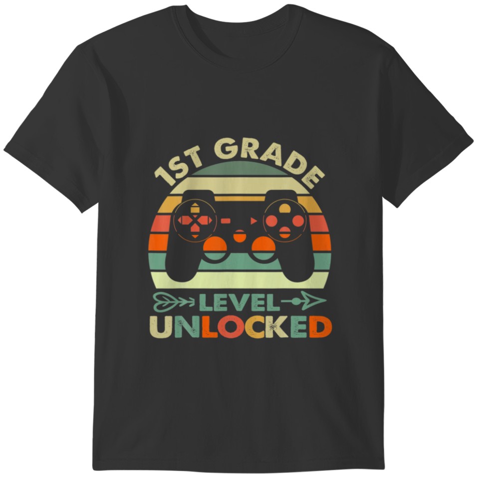 1St Grade Back To School Level Unlocked Video Game T-shirt