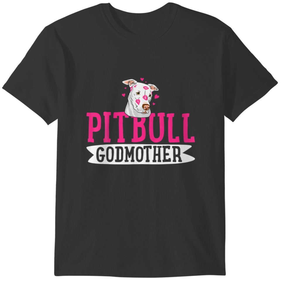 Pitbull Godmother Pit Bull Terrier Dog Pibble Moth T-shirt