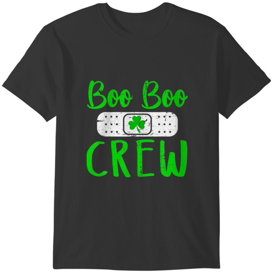 Boo Boo Crew Shamrock Nurse RN LP OB St Patricks D T-shirt