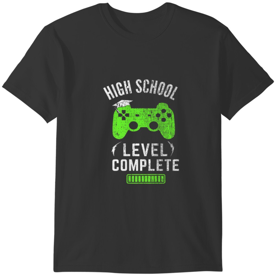 High School Level Complete Vintage Gamer Men Gradu T-shirt